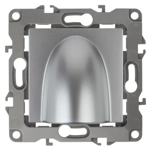 Вывод кабеля ЭРА 12-6003-03 скрытой установки, из пластика, цвет алюминий, 75х75х44мм, IP20 / электрика