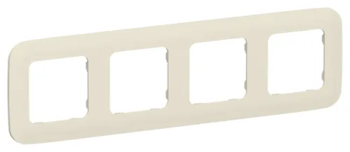 Рамка электроустановочная IEK Flite сливочная 4 поста FI-M42-31-20-K86