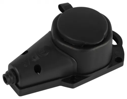 Блок розеток ЭРА KX-1e-B-IP44, 1 гнездо 16А с заземлением, из каучука черный, Б0068402 / колодка электрическая для удлинителя