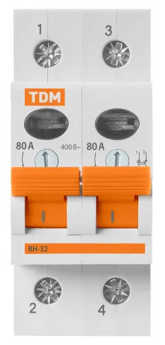 Выключатель нагрузки TDM Electric ВН-32 2P 80A SQ0211-0018