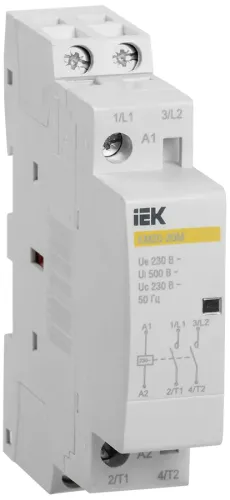 Контактор модульный IEK КМ20-20М AC 1 модуль IP20 2NO 230В 20А