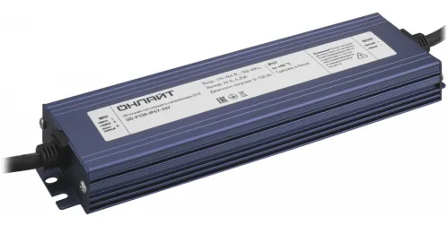 Драйвер ОНЛАЙТ OD-P150-IP67-24V, 150Вт, 6.25А, 24В, 225х54х25мм