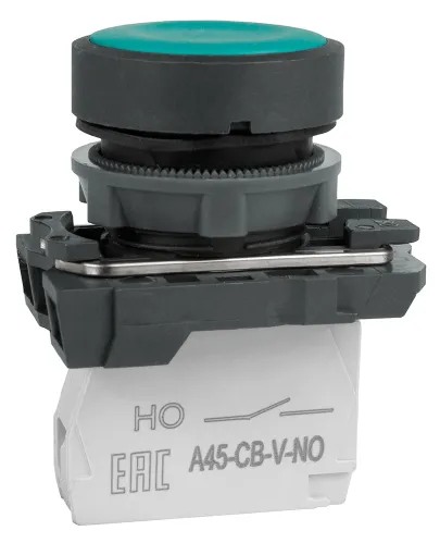 Кнопка управления КЭАЗ OptiSignal D22 C5-P-310, зеленая, 1НО 10А IP65