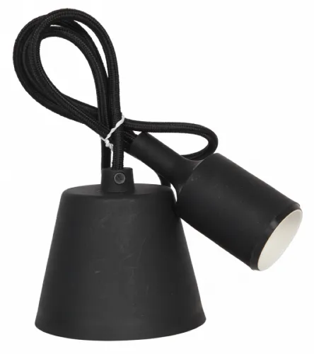 Патрон для лампы IN HOME / Ин Хоум со шнуром 1м, силикон черный, Е27, 4690612008691 / электрооборудование