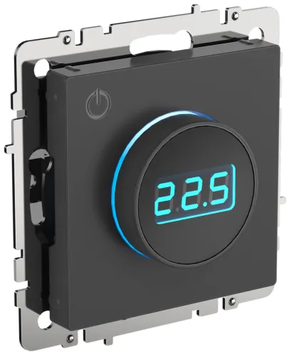 Термостат IEK Brite ТС10-1-БрГ, графит, 16А, 3500Вт, IP20