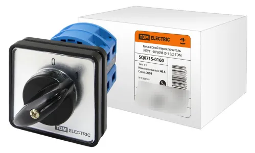 Переключатель кулачковый TDM Electric КПУ11-40/2098, 40А, 400В, IP40