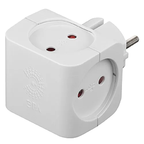 Разветвитель ЭРА SP-4-W, 4 розетки, белый, Б0005103