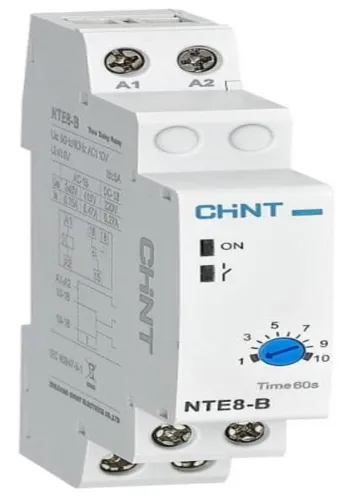 Реле времени CHINT NTE8-120В, белый, в корпусе, 1НО 230В 5A