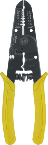 Пресс-клещи Navigator / Навигатор NHT-Pkm01-4v1 многофункциональные для резки провода, снятия изоляции и опрессовки наконечников, длина 165мм, поперечное сечение 1.5-6мм² / кримпер