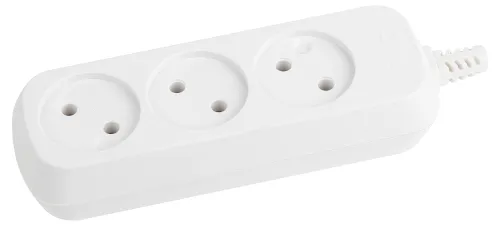 Блок розеток ЭРА KX-3, 3 гнезда 10А 2200Вт IP20 белый
