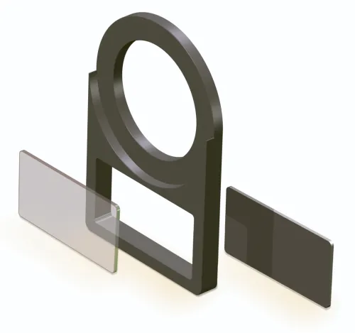 Держатель маркировки DEKraft / Де Крафт ДМ-22 для светосигнальной арматуры черный, D22, 20х25мм, 25107DEK, 1шт.