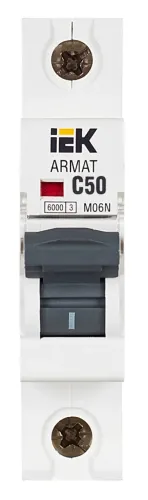 Автоматический выключатель IEK Armat M06N, 1P 50A C, 6kA