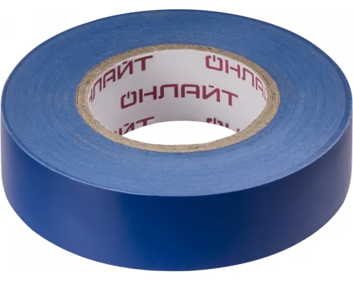 Изолента ПВХ ОНЛАЙТ OIT-B19-20/B, 0.15х19мм, синяя, 20м, 71691
