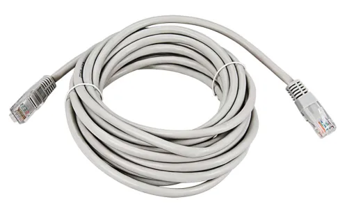 Патч-корд REXANT / Рексант для подключения активного и пассивного сетевого оборудования, алюминий серый, 5м, U/UTP RJ45, PVC, 5е / коммутационный шнур