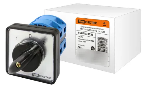 Переключатель TDM Electric КПУ11-10/2001, 3 позиции, 10А, IP40