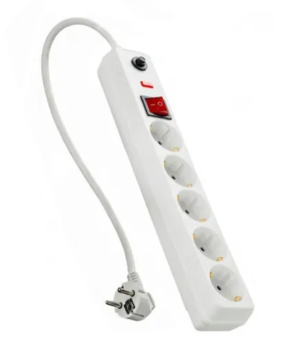 Сетевой фильтр TOKOV ELECTRIC TKE-C01-SF5-3-ZV, 16А, 3500Вт, 5 гнезд