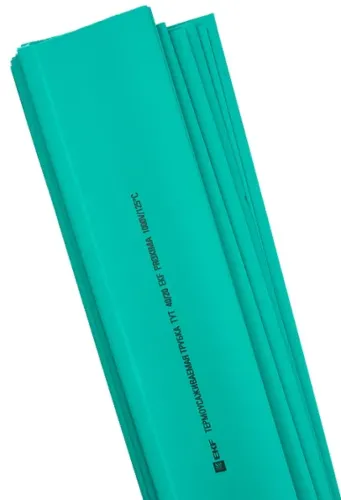 Термоусадочная трубка EKF / ЕКФ PROxima ТУТнг без клеевого слоя 20/10 полиолефин зеленая длина 1м диаметр 20(10)мм, tut-20-j-1m, 1шт. / термотрубка