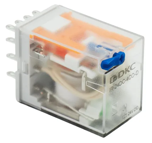 Реле промежуточное DKC миниатюрное 4 контакта IR-24DC-4CO-D