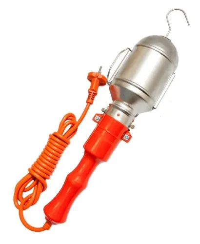 Светильник переносной UNIVersal / Юниверсал СП-10-В с выключателем, в корпусе из металла и пластика, оранжевый, 10м, 60Вт, 220В, IP20 / фонарь