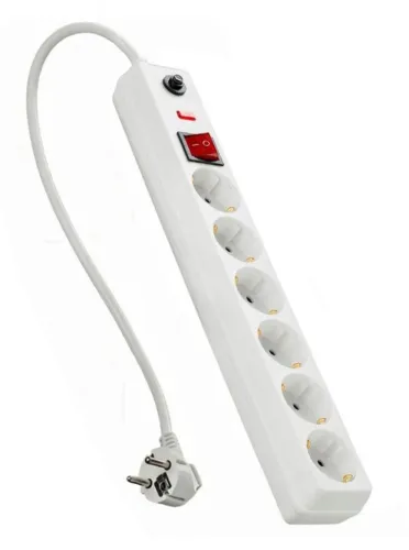 Сетевой фильтр TOKOV ELECTRIC, 16А 3500Вт, 5м, TKE-C01-SF6-5-ZV