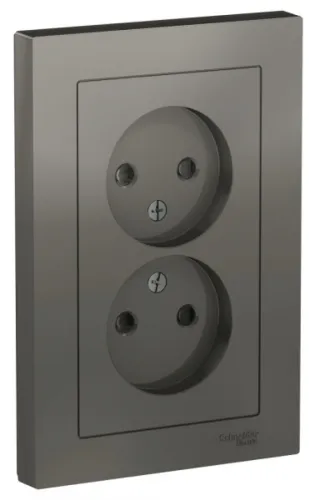 Розетка Systeme Electric AtlasDesign 16А 250В IP20 Сталь, ATN000922