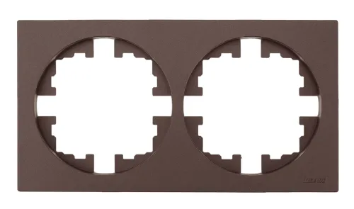 Рамка электроустановочная Lezard Osen 743-7300-147, шоколад, 2 поста