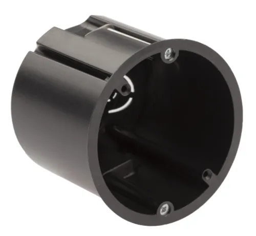 Подрозетник ЭРА KUP-73-73-m-black круглый, черный, Б0052725