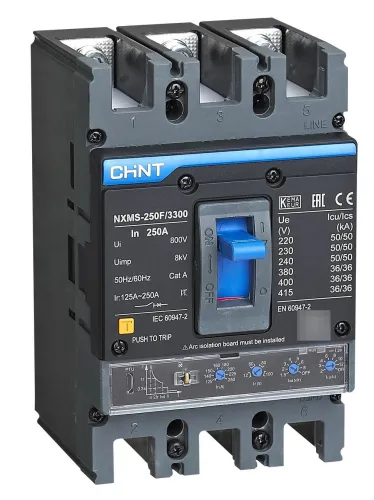 Автоматический выключатель CHINT NXMS-250F/3P, 250A, 36кА, 264755