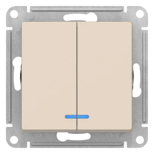 Выключатель Systeme Electric AtlasDesign 10АХ бежевый, ATN000253
