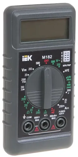 Мультиметр портативный цифровой IEK / ИЭК M-182 Compact, TMD-1S-182 / измерительные приборы