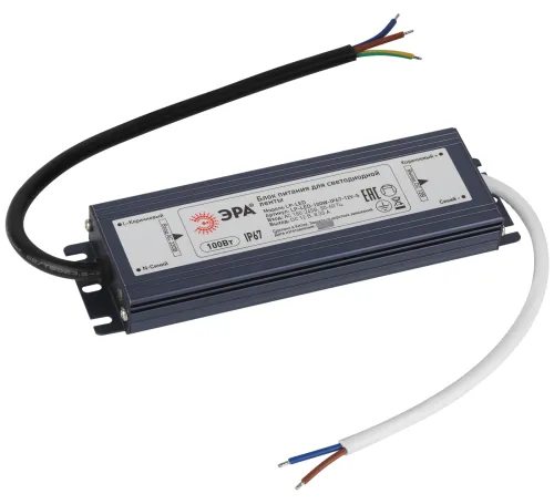 Драйвер ЭРА LP-LED 100W-IP67-12V-S металл, серый, 8.33А