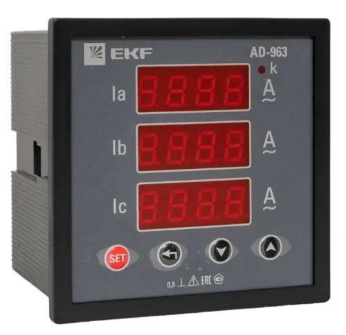 Амперметр EKF PROxima AD-963 цифровой 9999А класс 0.5