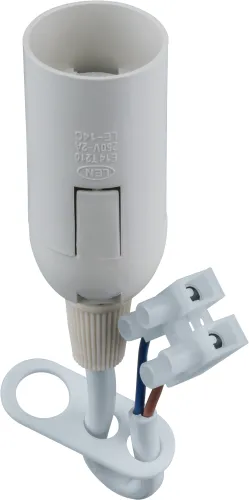 Патрон для лампы Navigator / Навигатор NLH-P-F-WH-E14-TB пластиковый с клеммной колодкой, белый, E14, 61352 / электрооборудование