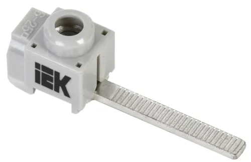 Клемма для проводов IEK / ИЭК КВМ 4-25мм2 вводная удлиненная для модульного оборудования, корпус полиамид, серый, 45.5х13.5мм, 1шт. / зажим