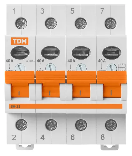 Выключатель нагрузки TDM Electric / ТДМ Электрик ВН-32 4P 40A, SQ0211-0035 / разъединитель