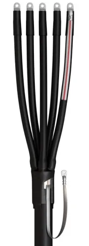 Муфта кабельная концевая КВТ 5ПКТп-1 с болтовыми наконечниками, изоляция пластмассовая и ЭПР, черная, 505мм, 16/25мм2, 5 жил / электрика