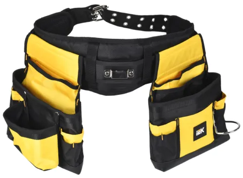 Сумка монтажника IEK / ИЕК Arma2l 5 пояс BB-06 из полиэстера с PVC-пропиткой, черно-желтая, 340х1410х140мм / строительство и ремонт
