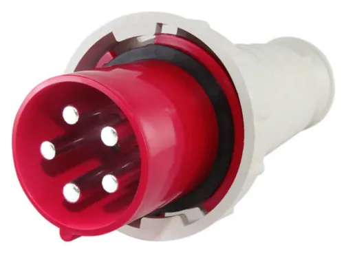 Вилка силовая кабельная TDM Electric / ТДМ Электрик 045 переносная прямая из пластика, красная, 125A 3Р+РЕ+N 380В, IP54, SQ0601-0009 / электрика