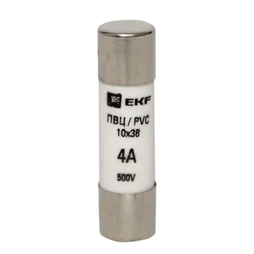 Вставка плавкая EKF PROxima ПВЦ 10х38мм 4А pvc-10x38-4