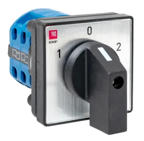Переключатель кулачковый EKF / ЕКФ PROxima ПК-1-22, 1-0-2, в пластиковом корпусе, 400В 10А, 2 полюса, IP20 / электрика
