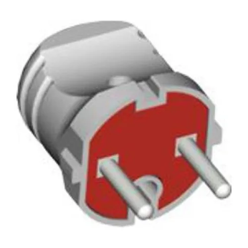 Вилка электрическая Lezard, бело-красная, IP20, 220В, 6А