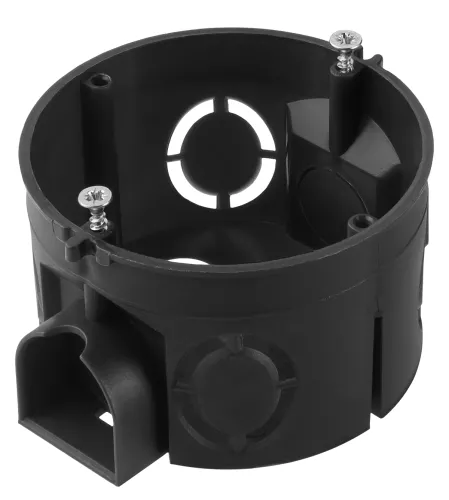 Подрозетник TDM Electric круглый, саморезы, 68х42мм, черный, SQ1402-1915