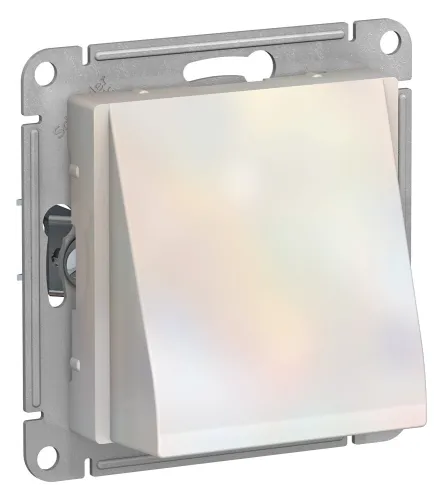 Вывод кабеля Systeme Electric / Систем Электрик AtlasDesign скрытой установки, из пластика, цвет жемчуг, 71х71х49мм, IP20 / электрика