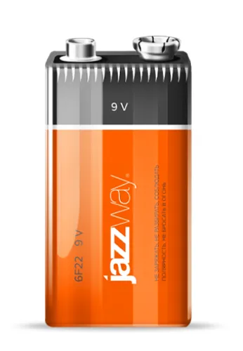Батарейки кроны Jazzway Heavy Duty 6F22H-1S, 5004122, 1шт