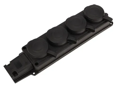 Блок розеток REXANT 4 гнезда, 16А, IP54, каучук, 111-114