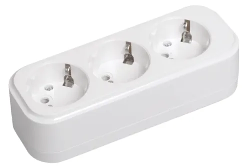 Блок розеток IEK Classic К03 3 гнезда 16А белый KYP11-16-03-00-Z