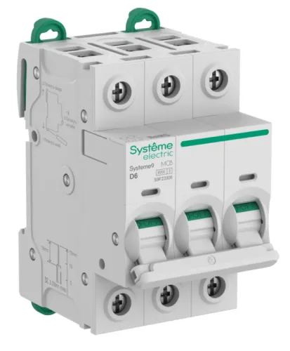 Автоматический выключатель Systeme Electric Systeme9 3P 6А 6кА D