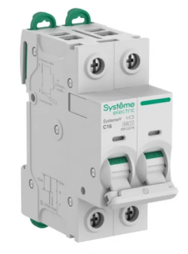 Автоматический выключатель Systeme Electric / Систем Электрик Systeme9, 2Р 16А 400В, характеристика С 6кА, S9F22216 / электроавтомат
