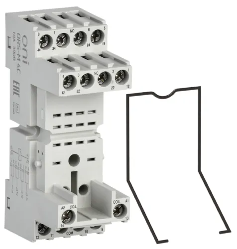 Розетка для реле ONI ORS-M 4C серый 10А 300В IP20