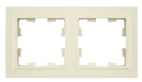 Рамка электроустановочная IEK Brite BR-M22-K10 бежевая 2 поста